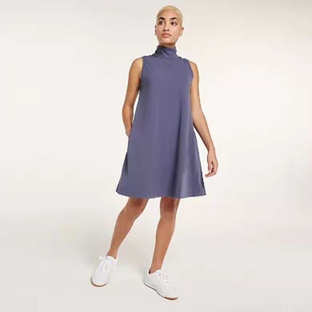 FLX Women's Affirmation Mockneck Sleeveless A-Line Dress Size Large